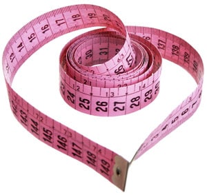 pink bra soft measuring tape