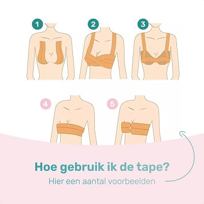 voorbeelden hoe je boob tape kunt gebruiken